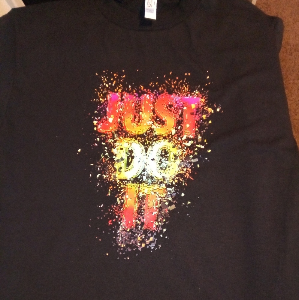 Hand pressed just do it t-shirt!!
